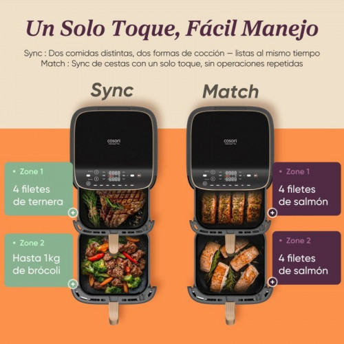 Cosori Turbo Tower Pro Smart Chef Edition Freidora de Aire 10.8L WiFi Negra