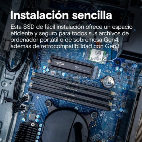 SSD Crucial P310 2TB M.2 PCIe Gen4 NVMe 7100MB/s Disipador Térmico Licencia Oficial PS5