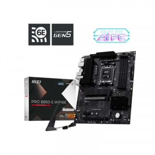 Placa Base MSI PRO B850-S WIFI6E ATX AM5 PRO DDR5 M.2 Dual LAN RGB