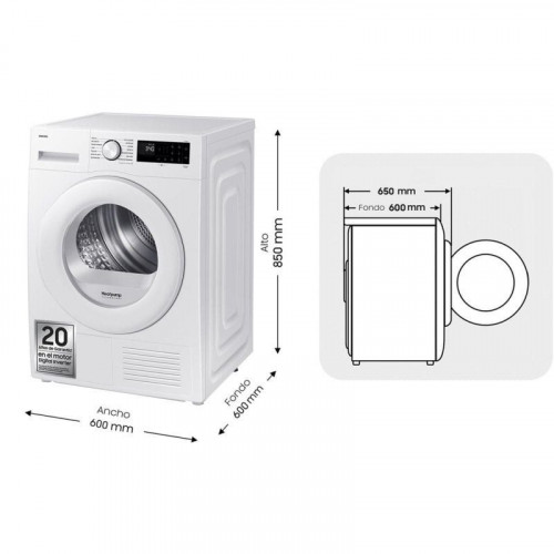 Secadora Condensación Samsung DV90DG52A0TEEC 9kg C WiFi, filtros 2 en 1