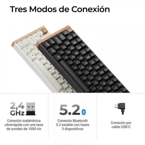 Teclado Keychron K2 HE Hall Effect Magnético inalámbrico 75% con switches magnéticos y RGB