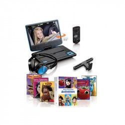 Reproductor de DVD portátil Lenco DVP-910BU Negro Azul 9