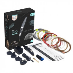 Lápiz 3D 3Doodler PRO Profesional Negro Materiales Madera Cobre PLA