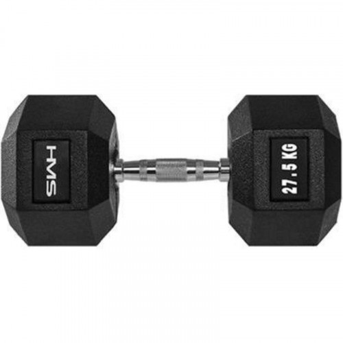 Hantel Hex Pro HMS 27.5 kg Caucho Negro