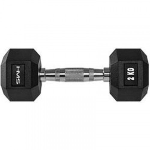 Hantel Hex Pro HMS 27.5 kg Caucho Negro