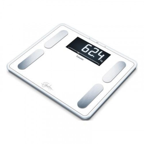 Báscula de Bioimpedancia Beurer Báscula Diagnóstica Hasta 200 kg 10 Parámetros Apagado Automático Pantalla LCD