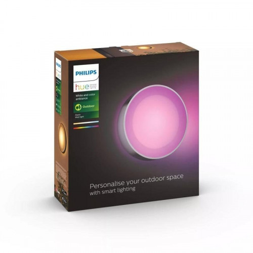 Aplique mural para exteriores Philips Hue Daylo plateado Bluetooth/Zigbee