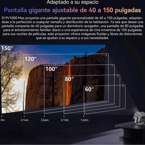Blackview PV1000 Max 1080p Full HD 1000Lúmenes ANSI LCD LED VIDAA AI OS - Proyector