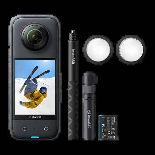 Cámara 360 Insta360 X3 Creator Kit 5.7K 360° IPX8 10m FlowState 6 ejes 72MP