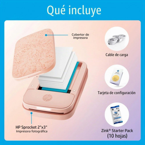 Impresora fotográfica HP Sprocket 200 ZINK Sin Tinta Bluetooth 5.0