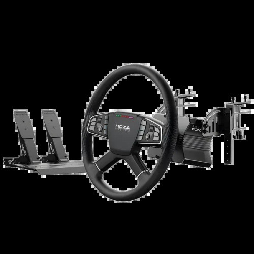 Moza R5 Trucking Bundle PC - Volante de Simulación con base directa de 5nm + Pedales