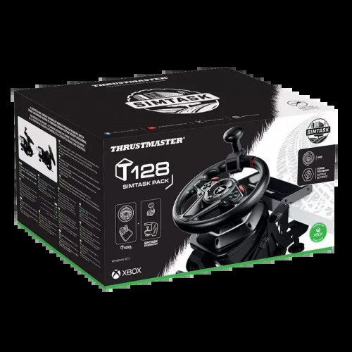 Thrustmaster T128 Simtask Pack – PS5 / PS4 / PC - Volante de simulación y pedalera