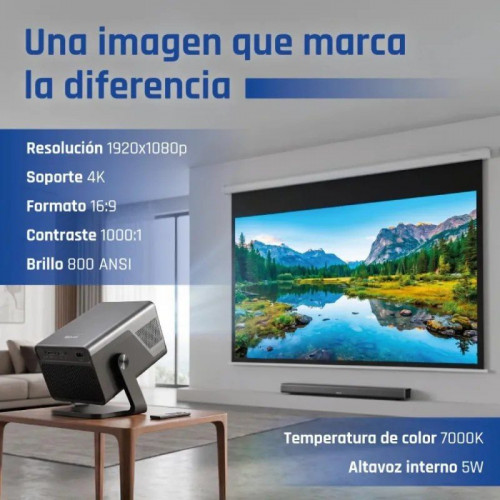 iggual Proyector 4K 1080p Pro 800ANSI Android