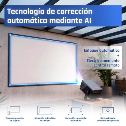 iggual Pack proyector 4K + lona proyección120