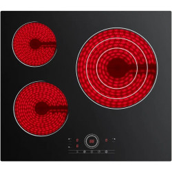 CDV Placa de vitrocerámica 3 Zonas 5700w 59cm Touch Control 9 Niveles