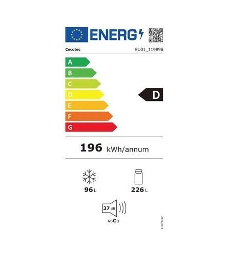 Cecotec Bolero CoolMarket Combi 322i Inox D Frigorífico Combi