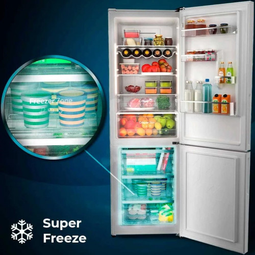 Cecotec Bolero CoolMarket Combi 356 White Glass D Frigorífico