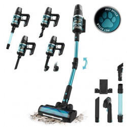 CECOTEC CONGA ROSCKSTAR 9500 LUNAR PET FLE Negro-Azul - Aspiradora de Escoba 300W