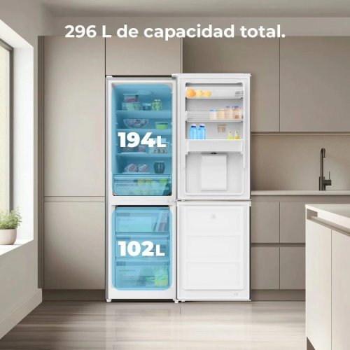 Cecotec Frigorífico Combi 2 Puertas Con Dispensador de Agua Bolero CoolMarket Combi 296 DF WD Dark E