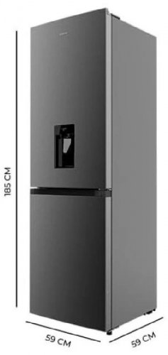 Cecotec Frigorífico Combi 2 Puertas Con Dispensador de Agua Bolero CoolMarket Combi 296 DF WD Dark E