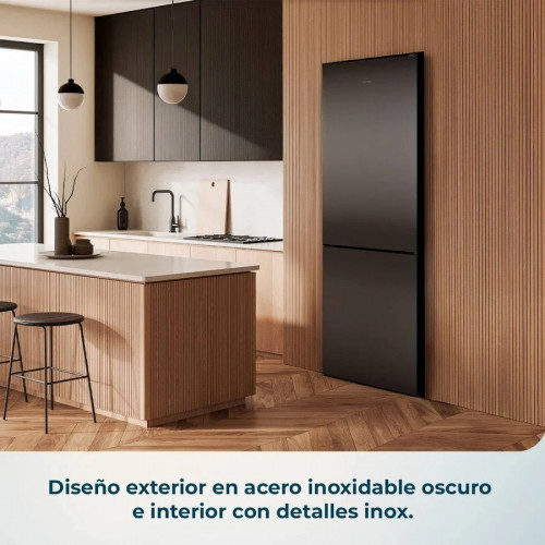 Cecotec Frigorífico Combi 322l Bolero CoolMarket Combi 322i Dark D. 185,5cm