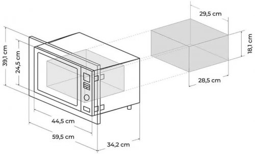 Cecotec Microondas GrandHeat 2000 Built-in