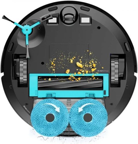 Cecotec Robot Aspirador Y Friegasuelos Con Base Autovaciado Conga 9590 Spin Revolution Ultra Power Home. 10000pa