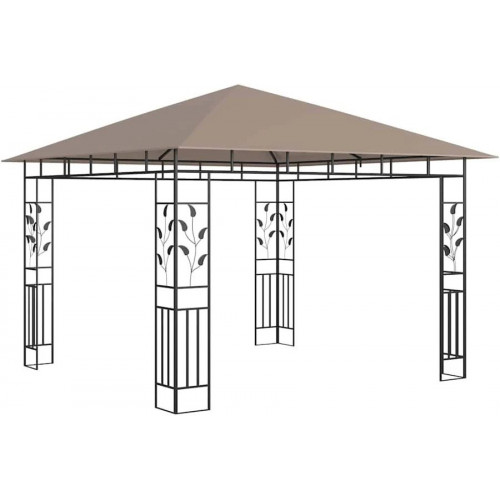 Cenador con Mosquitera gris 180 g/m² Vidaxl