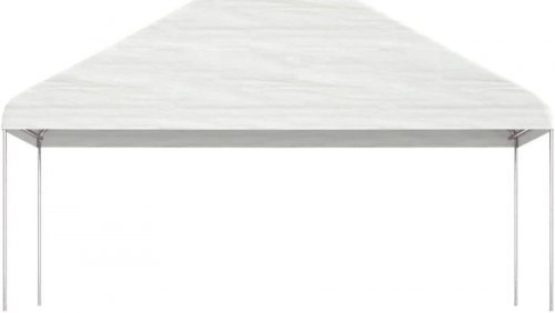 Cenador con techo polietileno Blanco 5,88x2,23x3,75 M Vidaxl