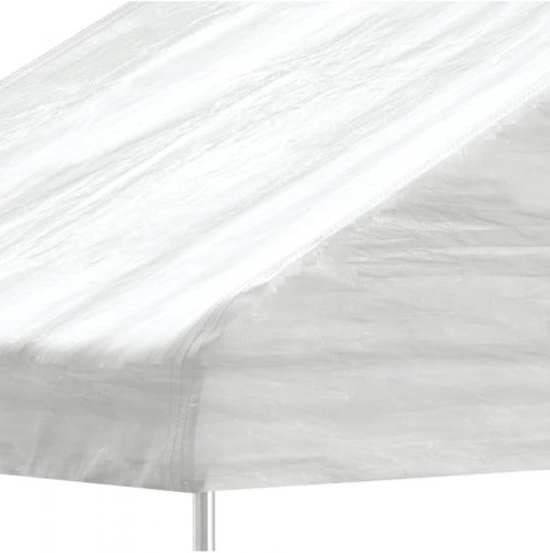 Cenador con techo polietileno Blanco 5,88x2,23x3,75 M Vidaxl