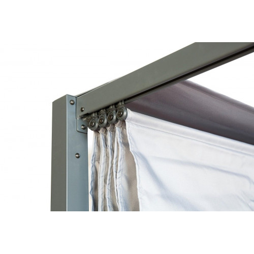Cenador de aluminio con toldo NATERIAL Horali de 297 x 297 cm gris
