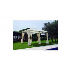 Cenador Jard 3X4 Mt Natuur Met Bei Con Cortinas Nt102958