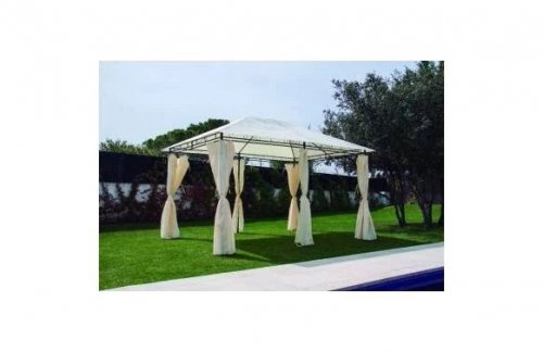 Cenador Jard 3X4 Mt Natuur Met Bei Con Cortinas Nt102958