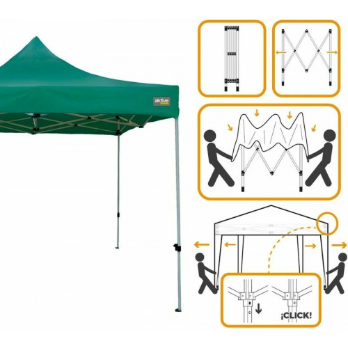 Cenador Plegable Altura ajustable 3X3Xh2,2/3,2 Aktive