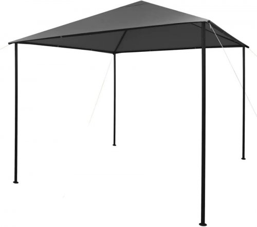 Cenador tela y acero gris antracita 180 g/m² 3x3 m