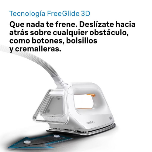 Centro de planchado Braun CareStyle 3 IS3132WH con depósito de agua de 2 L. Blanco