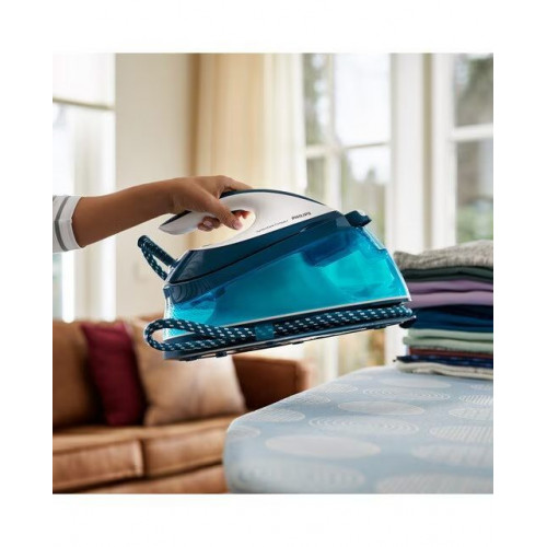 Centro de planchado Philips PerfectCare Compact GC7840/20 con Tecnología OptimalTemp Azul