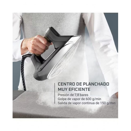 Centro de planchado Rowenta Eco Steam Pro DG9661 con Tecnología Microsteam 400 HD 3D Láser Negro / Beige