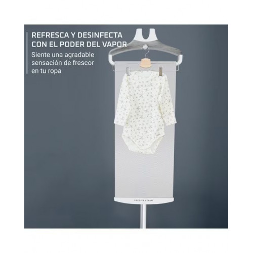 Centro de planchado vertical Rowenta Pro Style Care IS8470 con sistema Press & Steam Blanco / Plateado