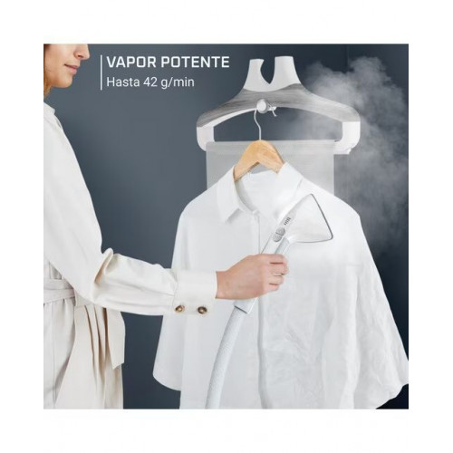 Centro de planchado vertical Rowenta Pro Style Care IS8470 con sistema Press & Steam Blanco / Plateado