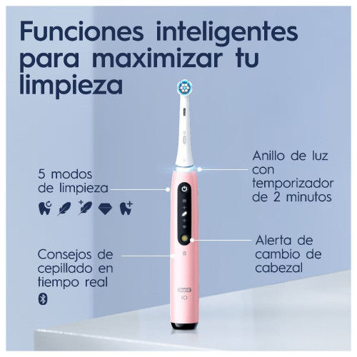Cepillo de dientes eléctrico Oral-B iO 5S con estuche de viaje Rosa
