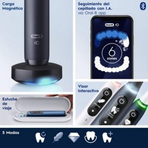 Cepillo de Dientes Oscilante Rotativo Oral-B iO 7S 5 Modos 2 Cabezales Sensor Presión