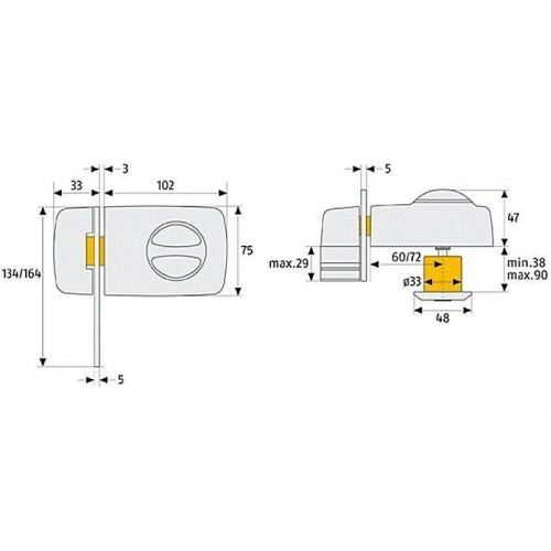 Cerradura adicional 7030