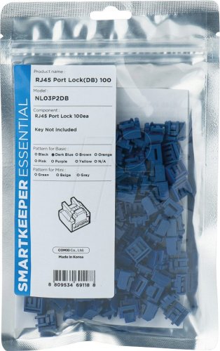 Cerradura de puerto, RJ45, 100 piezas, azul oscuro