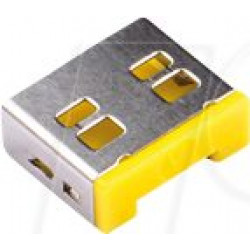Cerradura de puerto, USB Tipo A, 100 piezas, amarillo