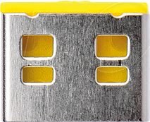Cerradura de puerto, USB Tipo A, 100 piezas, amarillo