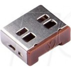 Cerradura de puerto, USB tipo A, 100 piezas, marrón
