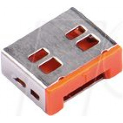 Cerradura de puerto, USB Tipo A, 100 piezas, naranja