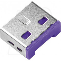 Cerradura de puerto, USB tipo A, 100 piezas, púrpura