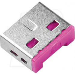 Cerradura de puerto, USB Tipo A, 100 piezas, rosa